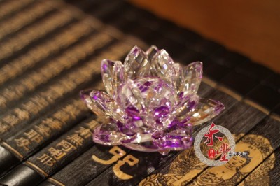 水晶蓮花80mm/紫