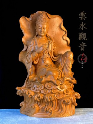 佛具店-2尺2/檜木精雕/自在觀音 E