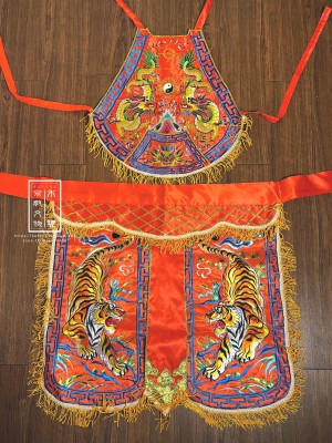 【 雙龍雙虎 / 橘底 / 龍虎裙 / 肚圍 】作品。鑑賞